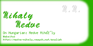 mihaly medve business card